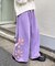 ★H.Sフラワーカットスウェットワイドパンツ