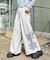 ★H.Sフラワーカットスウェットワイドパンツ