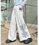 ★H.Sフラワーカットスウェットワイドパンツ