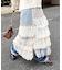 ★H.S2WAYレースブロッキングティアードスカート