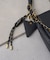 ミラーチャーム付きアソート素材フラップチェーンBAG