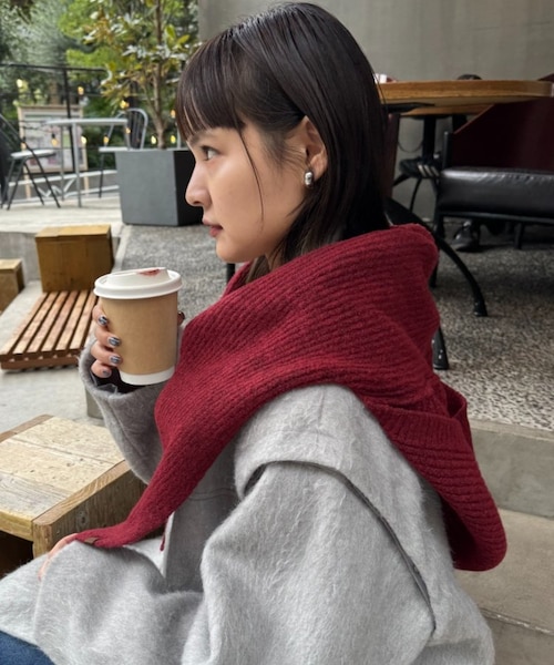  ベア デザイン フード付き スカーフ マフラー フード付きスカーフマフラー｜チャオパニックティピーの通販｜&mall