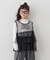 【KIDS】ティアードチュール付きリブトップス≪ジュニアサイズあり≫