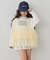 【KIDS】ティアードチュール付きリブトップス≪ジュニアサイズあり≫