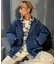 【UNISEX】アソート素材フードジャケット/デニムジャケット