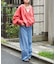 【ゆるっと抜け感大人フーディー】ドルマンスリーブピグメントダンボールパーカー