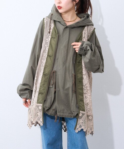 etsinta】レースベスト付モッズコート｜チャオパニックティピーの通販