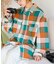 【ユニセックス】パナマ織り/袖配色/チェックシャツジャケット