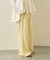 【美脚見え/3サイズ展開】リブダンボールフレアパンツ