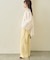 【美脚見え/3サイズ展開】リブダンボールフレアパンツ