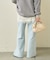 【美脚見え/3サイズ展開】リブダンボールフレアパンツ
