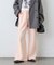 【美脚見え/3サイズ展開】リブダンボールフレアパンツ