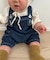 【BABY】カボチャデニムサロペロンパース