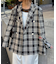 【HELLO.SANFRANCISCO】フラワー釦チェックオーバージャケット