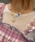 【HELLO.SANFRANCISC】イニシャルチャームフラワービーズネックレス