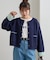 【何役もこなす多機能付き】袖配色ニットスナップカーデ