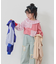 【KIDS】リメイク風フリルボーダートップス