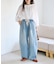 【3サイズ展開】デニムバレルイージーパンツ