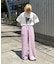 【UNISEX】ピグメント加工ワッフルイージーパンツ/WEB限定カラーあり