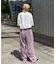 【UNISEX】ピグメント加工ワッフルイージーパンツ/WEB限定カラーあり
