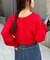 【2WAY】針抜きシアーホックヘンリートップス