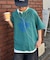 【UNISEX】ピグメント加工ラグランワッフルヘンリーTEE