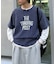 【UNISEX】ピグメント加工ラグランワッフルヘンリーTEE
