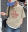 【UNISEX】ピグメント加工ラグランワッフルヘンリーTEE