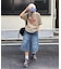 【UNISEX】ピグメント加工ラグランワッフルヘンリーTEE