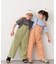 【KIDS】配色ワッフルキャミサロペット