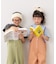 【KIDS】配色ワッフルキャミサロペット