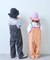 【KIDS】配色ワッフルキャミサロペット