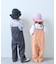 【KIDS】配色ワッフルキャミサロペット