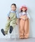 【KIDS】配色ワッフルキャミサロペット