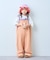 【KIDS】配色ワッフルキャミサロペット