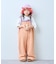 【KIDS】配色ワッフルキャミサロペット