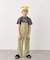 【KIDS】配色ワッフルキャミサロペット