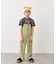 【KIDS】配色ワッフルキャミサロペット