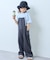 【KIDS】配色ワッフルキャミサロペット