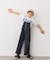 【KIDS】配色ワッフルキャミサロペット
