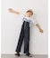 【KIDS】配色ワッフルキャミサロペット