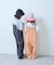 【KIDS】配色ワッフルキャミサロペット
