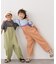 【KIDS】配色ワッフルキャミサロペット