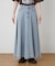 【大人見え/軽量】リメイク風柔らかデニムロングフレアスカート