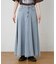 【大人見え/軽量】リメイク風柔らかデニムロングフレアスカート