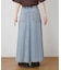 【大人見え/軽量】リメイク風柔らかデニムロングフレアスカート