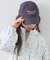 【KIDS】ストライプスカーフ付きロゴ刺繍CAP