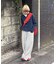 【UNISEX】【プラスサイズあり】ストライプシアサッカーイージーパンツ