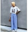 【UNISEX】【プラスサイズあり】ストライプシアサッカーイージーパンツ