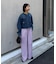 【UNISEX】【プラスサイズあり】ストライプシアサッカーイージーパンツ